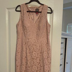 Vince Camuto Pink Lace Cocktail or Wedding Dress Size 10